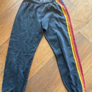 Aviator Nation charcoal 5 stripe sweatpants
